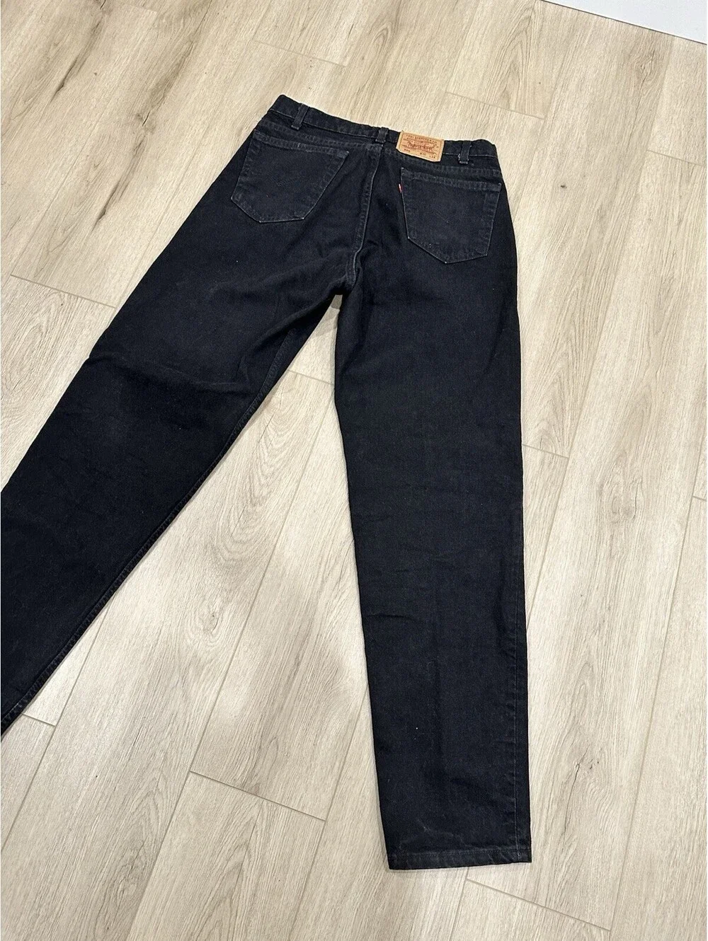 Vintage Levis 550 Jeans Mens 34x34 Black Denim Cotton Straight Relaxed Made USA